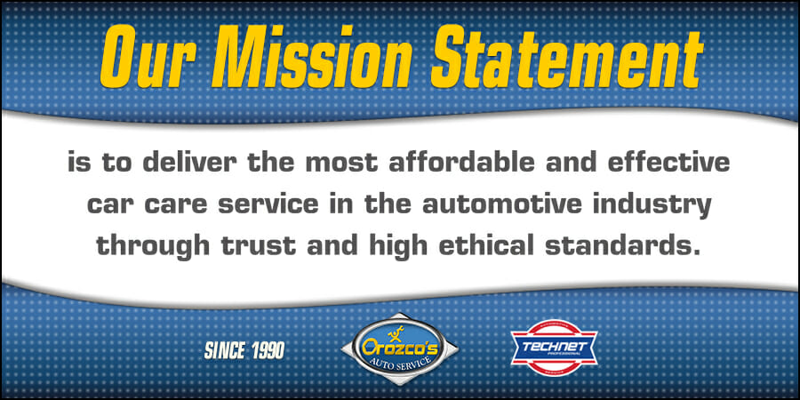 Orozco's auto service mission statement
